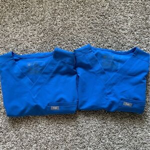 Figs Men’s Leon Scrub Top Royal Blue Small